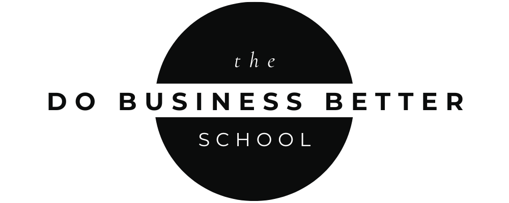 The Do Business Better School Logo - Business Coaching for Purpose-Driven Founders and Sustainable Startups | Work with Coach Kari Elizabeth Enge